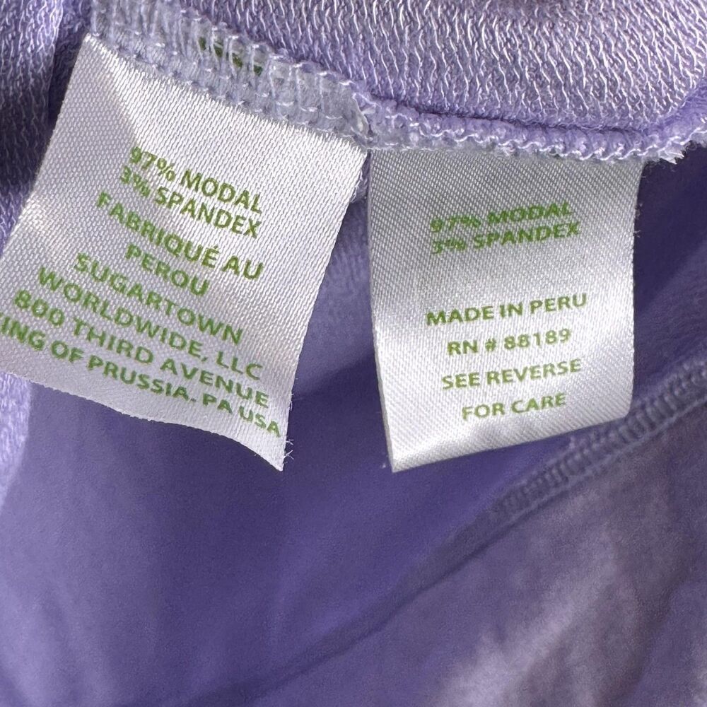 Lilly Pulitzer Cassi Luxletic Hoodie Medium Purple V Neck Modal Pullover Top - Picture 7 of 9